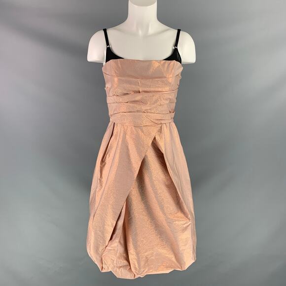 BURBERRY PRORSUM Resort 2013 Size 8 Pink Black Silk / Elastane Dress - Picture 1 of 8